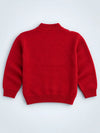 Red White Bear Knitted Winter Cardigan, Christmas Sweater for Kids