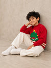 XMAS Tree Star Knitted Winter Cardigan, Christmas Sweater for Kids