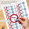 Round waterproof name labels - Little Sailor