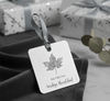 Personalised Silver Gift Tag | Maple Leaf