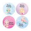 Round waterproof name labels - Mermaid Magic