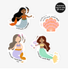 Personalised Stick On Tags | Mermaids