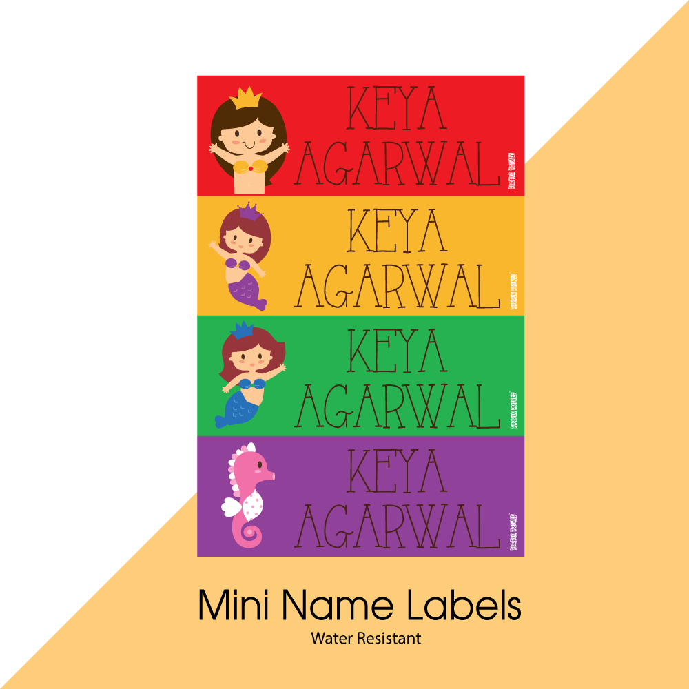 Personalised Mini Name Labels | Mermaid – mumma.com