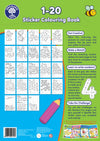 1-20 Sticker Colouring Book