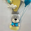 Personalised Name Hanging | Grey Teddy in a Hot Air Balloon