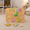 Personalised Wooden Name Puzzle- Dinosaurs