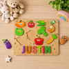 Personalised Wooden Name Puzzle- Vegetables