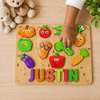 Personalised Wooden Name Puzzle- Vegetables