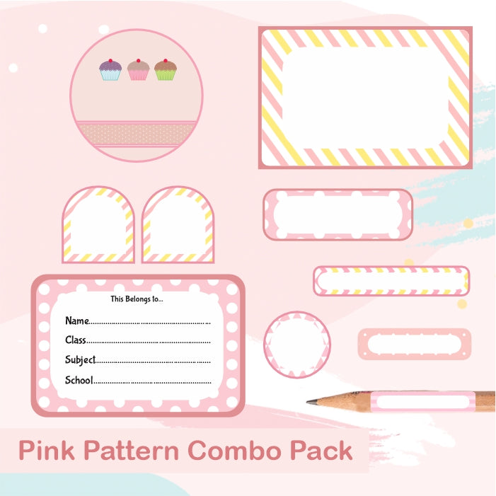 Pink Label Set Pink Pattern | Assorted Label Pack – mumma.com