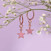 Pink Star Earrings