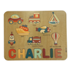 Personalised Wooden Name Puzzle | Transport