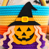 Pumpkin Witch Halloween Jute Basket