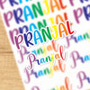 Signature Name Labels - Rainbow Hues