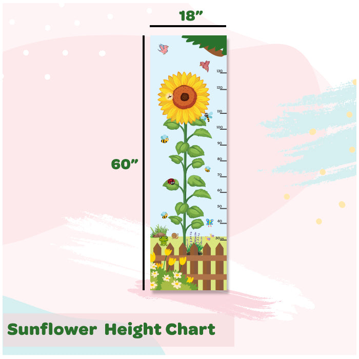 Sunflower Height Chart Wall Sticker