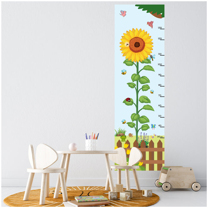 Sunflower Height Chart Wall Sticker