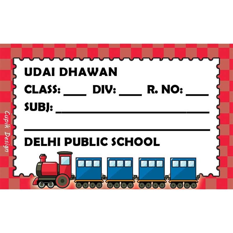 Personalised School Book Labels | Train – mumma.com