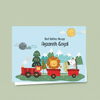Personalised Gift Notecards | Train Animals