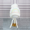 Cream Embroidered Rainbow Knitted Woolen Winter Cap/ Beanie | 3-10 Years
