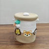 Jute Cotton Storage Basket with Lid | Safari Snuggles