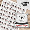 Fancy Shape Sticker - Wobble Bear