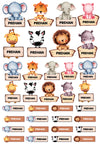 Personalised 3D Name Stickers | Animals