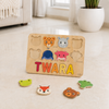 Personalised Wooden Name Puzzle- Fauna (8 Elements)