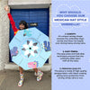 Blue Dino, Unique Spanish Patio Style Kids Umbrella, 5-12 years, Blue - Little Surprise BoxBlue Dino, Unique Spanish Patio Style Kids Umbrella, 5-12 years, Blue