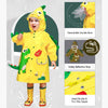 Bright Yellow 3d Dino Theme Raincoat for Kids - Little Surprise BoxBright Yellow 3d Dino Theme Raincoat for Kids