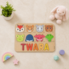 Personalised Wooden Name Puzzle- Fauna (8 Elements)