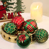 16 Pcs Red, Green & Gold Theme Balls Christmas Tree Ornaments