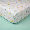 Organic Fitted Cot Sheet- Colorful Rainbows