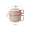 Cream & Pink Rabbit , Stainless Steel Dual Handle Soup and Noodles Lunch Box for Kids and Adults - Little Surprise BoxCream & Pink Rabbit , Stainless Steel Dual Handle Soup and Noodles Lunch Box for Kids and Adults