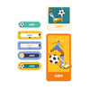 Personalised Name Stickers Set | Football Goals Boy