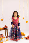 The Midnight Blue & Fuchsia Lehenga Choli Set