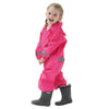 Fuchsia Pink Cute Owl Theme All Over Jumpsuit / Playsuit Raincoat for Kids - Little Surprise BoxFuchsia Pink Cute Owl Theme All Over Jumpsuit / Playsuit Raincoat for Kids