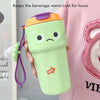 Fun Emoji Mint Green Vacuum Insulated Stainless Steel Coffee/Water/Tea Travel Tumbler for Kids & Adults,450ml - Little Surprise BoxFun Emoji Mint Green Vacuum Insulated Stainless Steel Coffee/Water/Tea Travel Tumbler for Kids & Adults,450ml