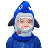 Knitted Starfish Shark theme Winter Cap covering Neck , Ears and Head - Little Surprise BoxKnitted Starfish Shark theme Winter Cap covering Neck , Ears and Head