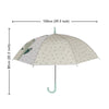 Light Green, Translucent Kelly-Jo all over teddy paws Rain and All-season Umbrella for Kids & Adults