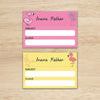 Mini SchoolBook Labels - Flamingo Peppydots|]Peppydots