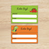 Mini SchoolBook Labels - Dino Colours Peppydots|]Peppydots