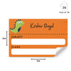 Mini SchoolBook Labels - Dino Colours Peppydots|]Peppydots
