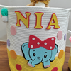 Jute Cotton Storage Basket | Ellie's Carnival