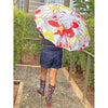 Orange Floral theme Rain & All Season Umbrella for Teens and Adults - Little Surprise BoxOrange Floral theme Rain & All Season Umbrella for Teens and Adults