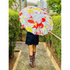 Orange Floral theme Rain & All Season Umbrella for Teens and Adults - Little Surprise BoxOrange Floral theme Rain & All Season Umbrella for Teens and Adults
