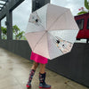Pink Translucent Bunny Hugs, Rain and All-season Umbrella for Kids & Adults