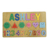 Personalised Wooden Name Puzzle | Shapes & Numbers