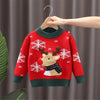 Red Flakes Reindeer Christmas Sweater