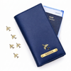 Personalised Family Travel Organizer - 4 passports | Blue