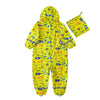 Yellow Safari Kingdom Theme All Over Jumpsuit / Playsuit Raincoat for Kids - Little Surprise BoxYellow Safari Kingdom Theme All Over Jumpsuit / Playsuit Raincoat for Kids