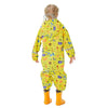 Yellow Safari Kingdom Theme All Over Jumpsuit / Playsuit Raincoat for Kids - Little Surprise BoxYellow Safari Kingdom Theme All Over Jumpsuit / Playsuit Raincoat for Kids